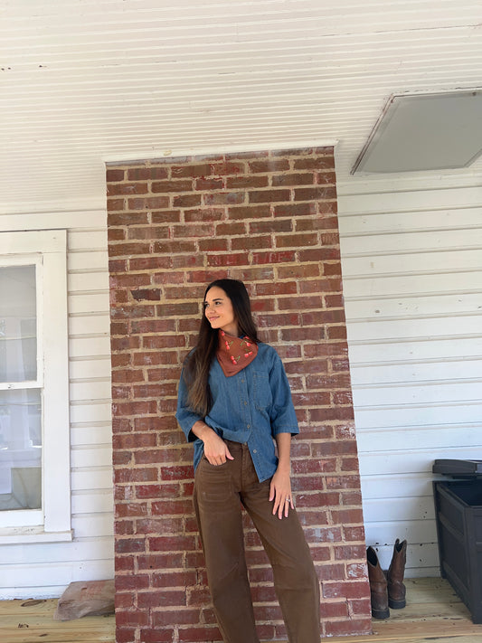 Flying Monkey Brown Barrel Jeans