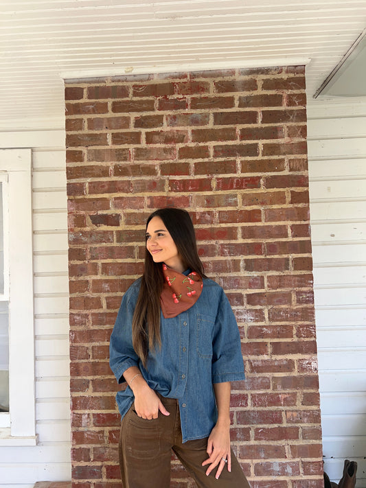 Button up Denim Top