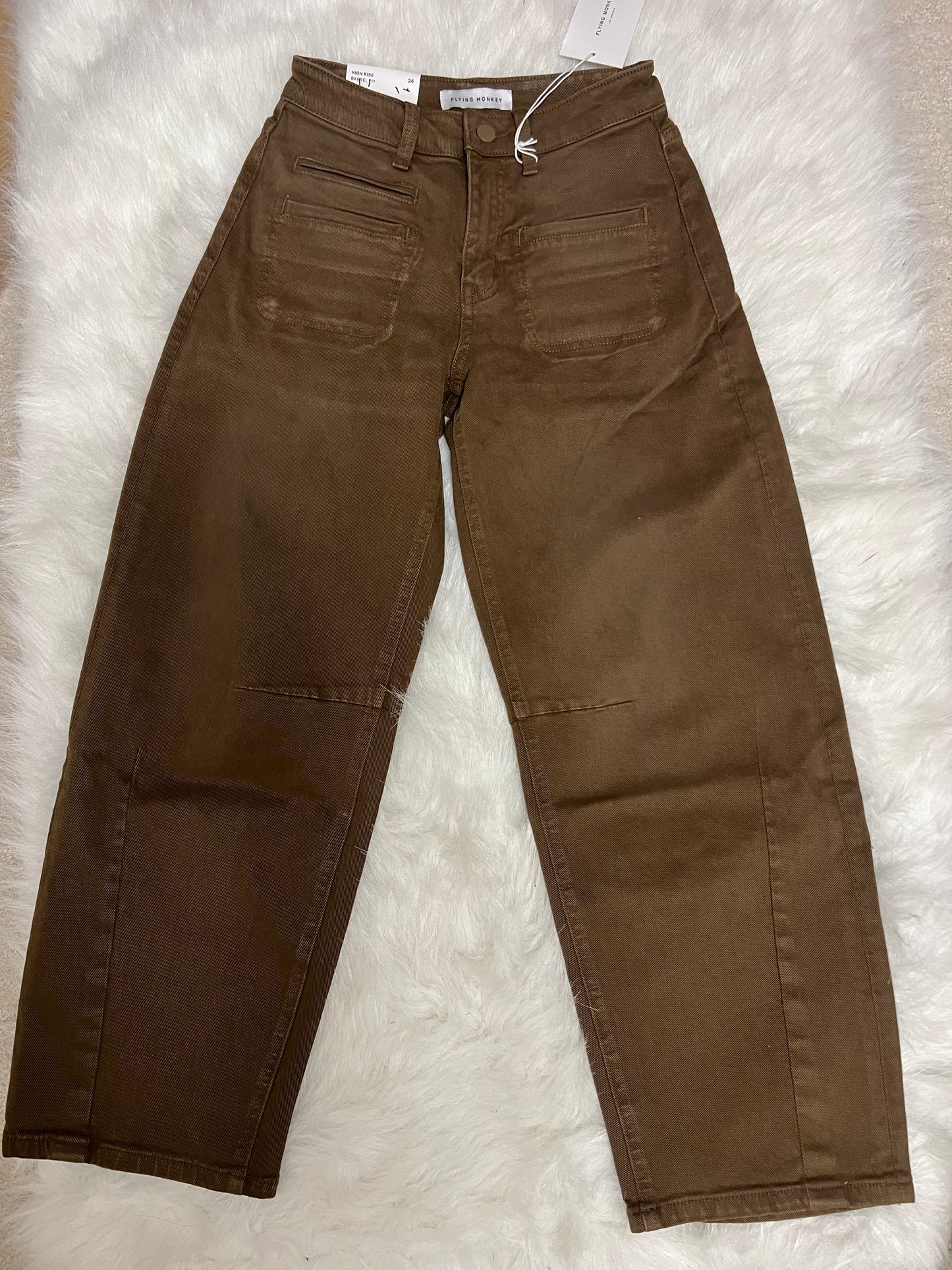Flying Monkey Brown Barrel Jeans