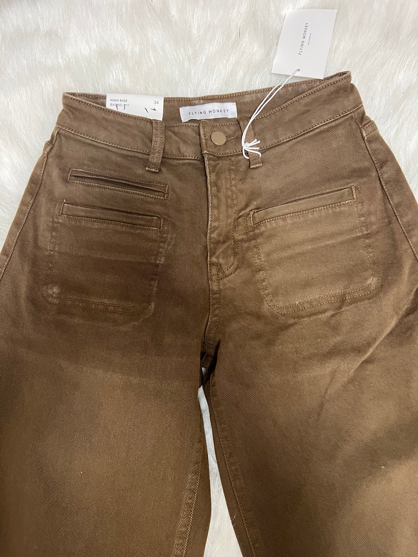 Flying Monkey Brown Barrel Jeans