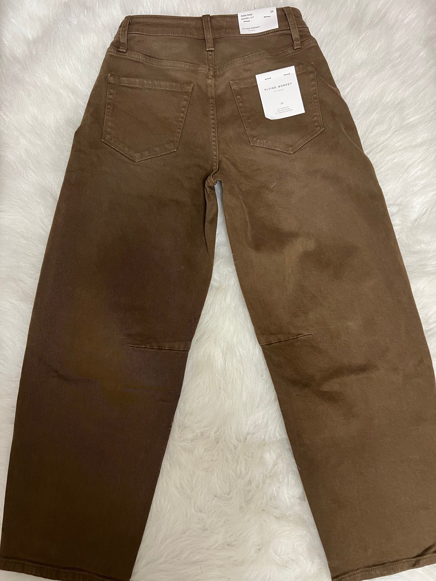 Flying Monkey Brown Barrel Jeans