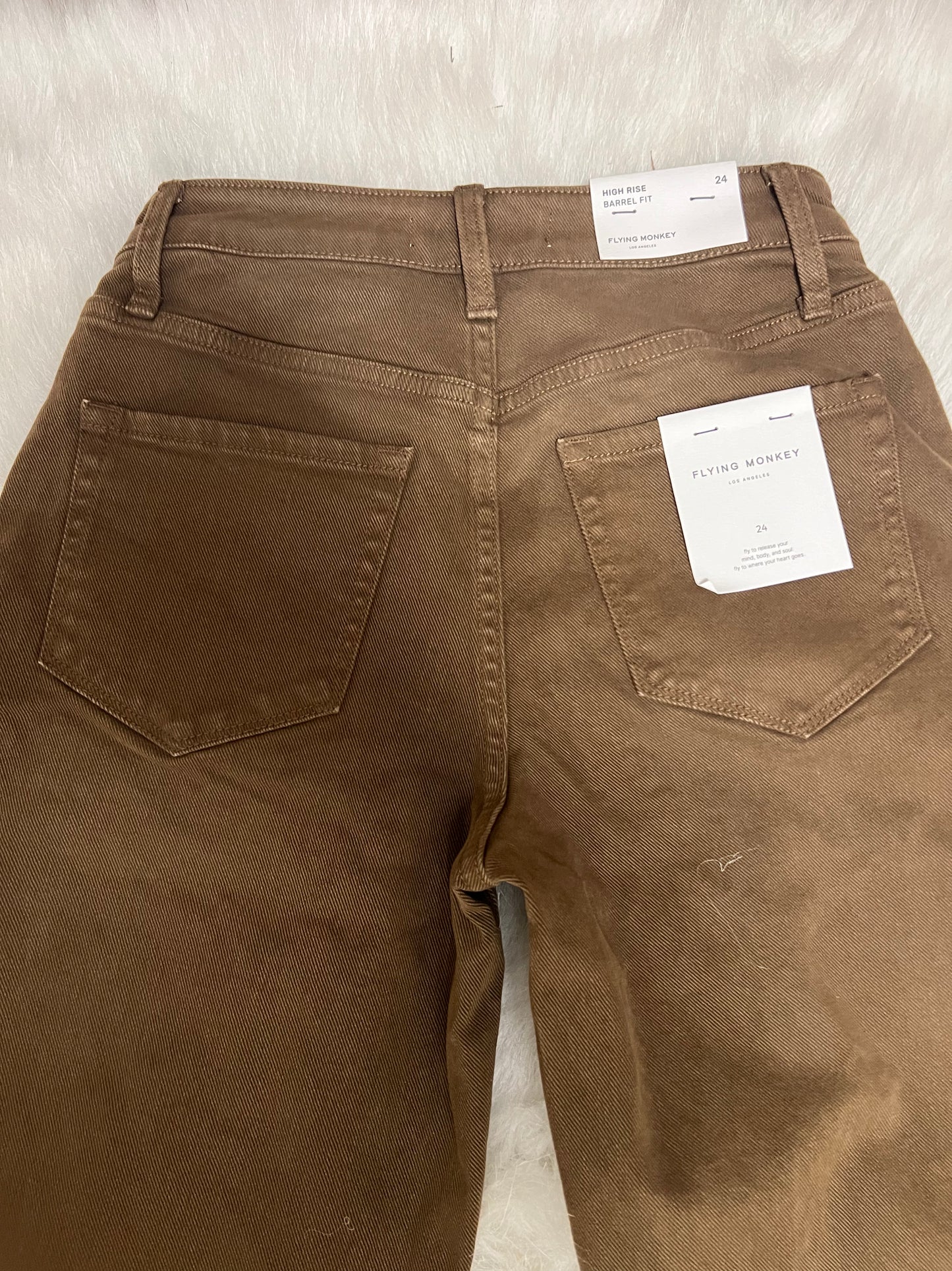Flying Monkey Brown Barrel Jeans