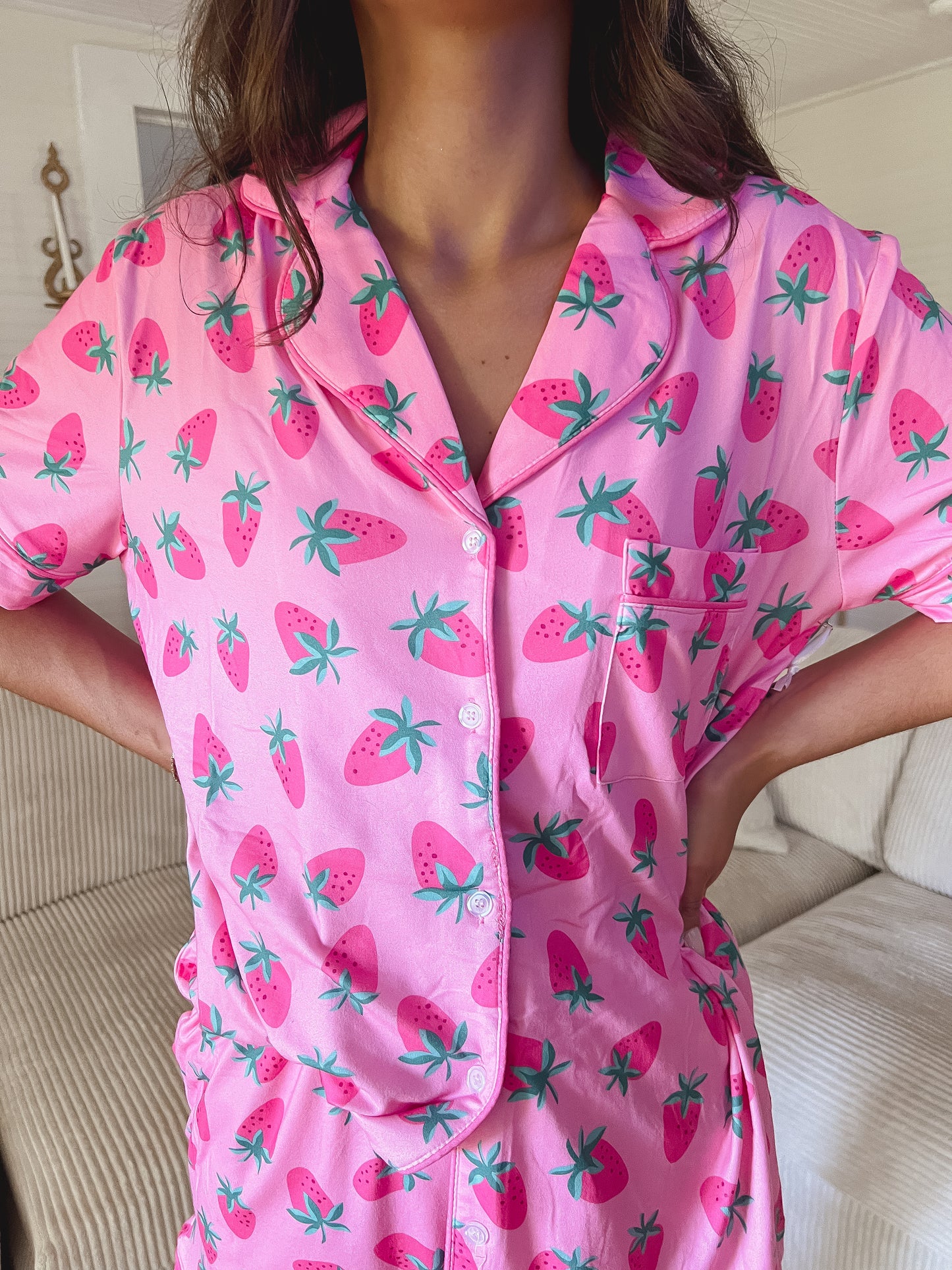 Maggie’s strawberry PJ set