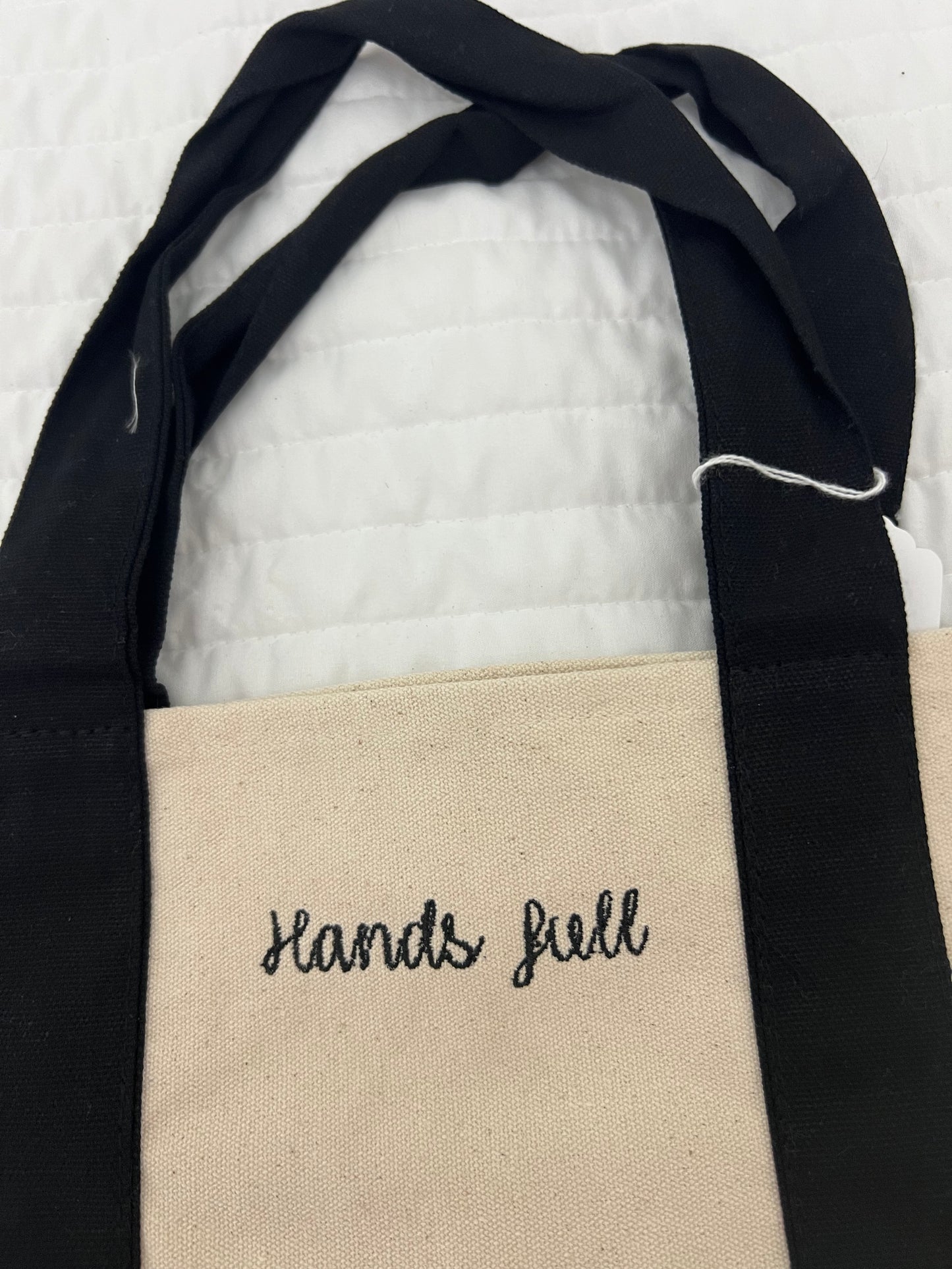 “Hands full” canvas tote