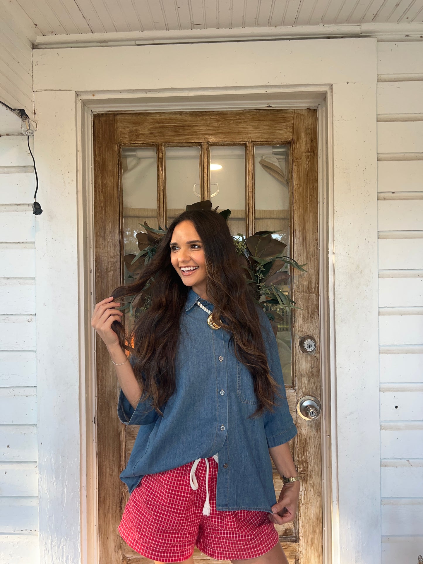 Button up Denim Top