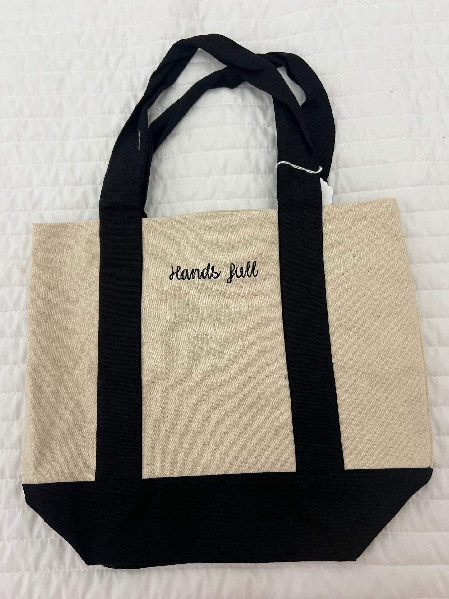“Hands full” canvas tote