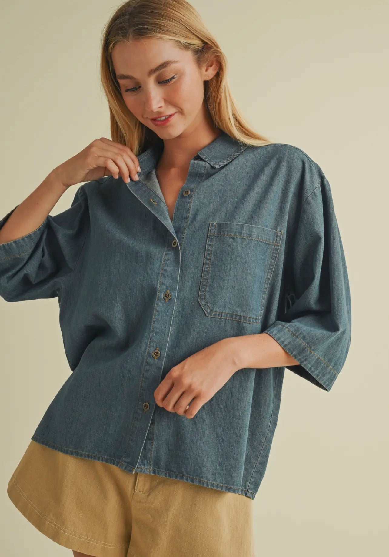Button up Denim Top