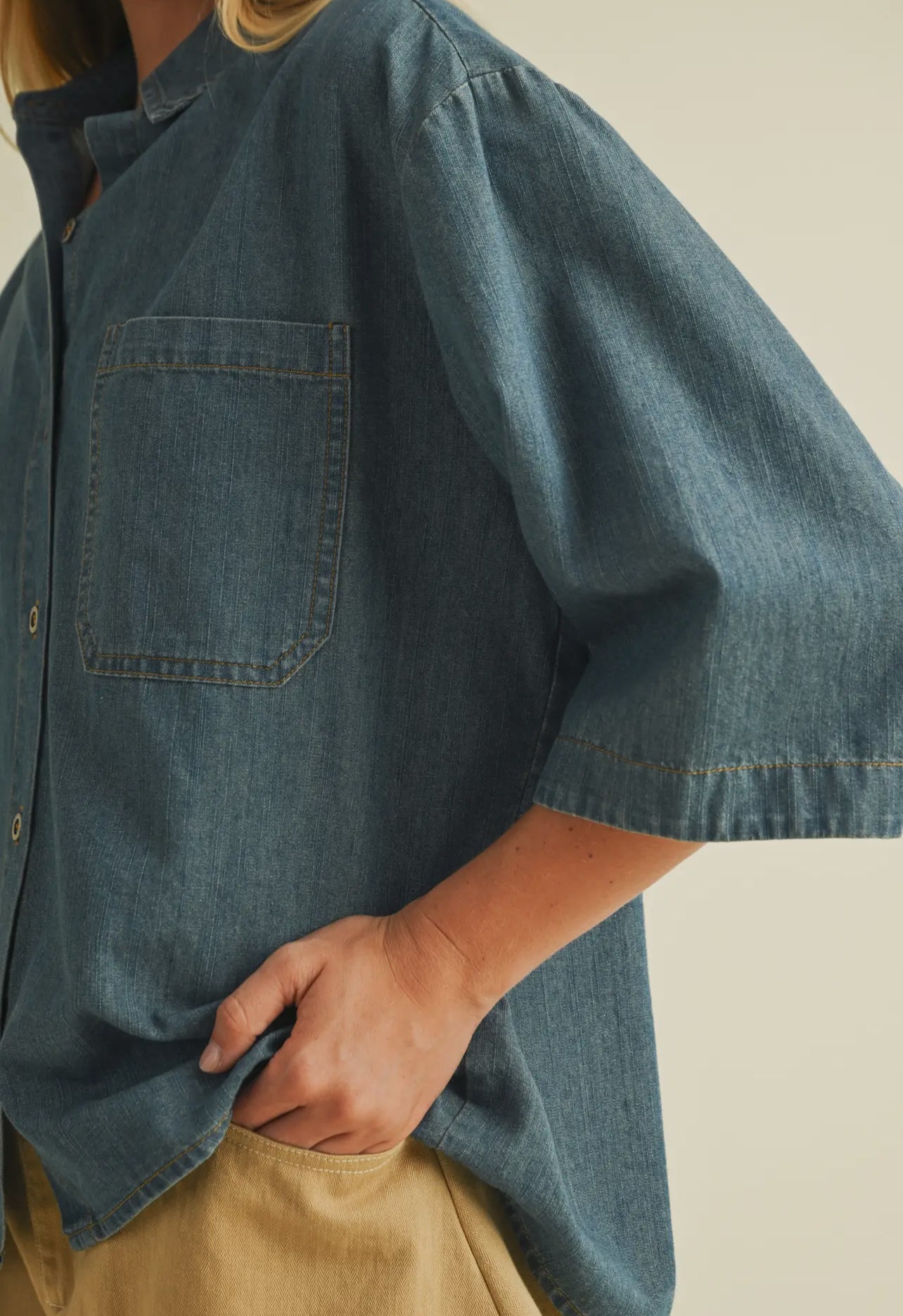 Button up Denim Top