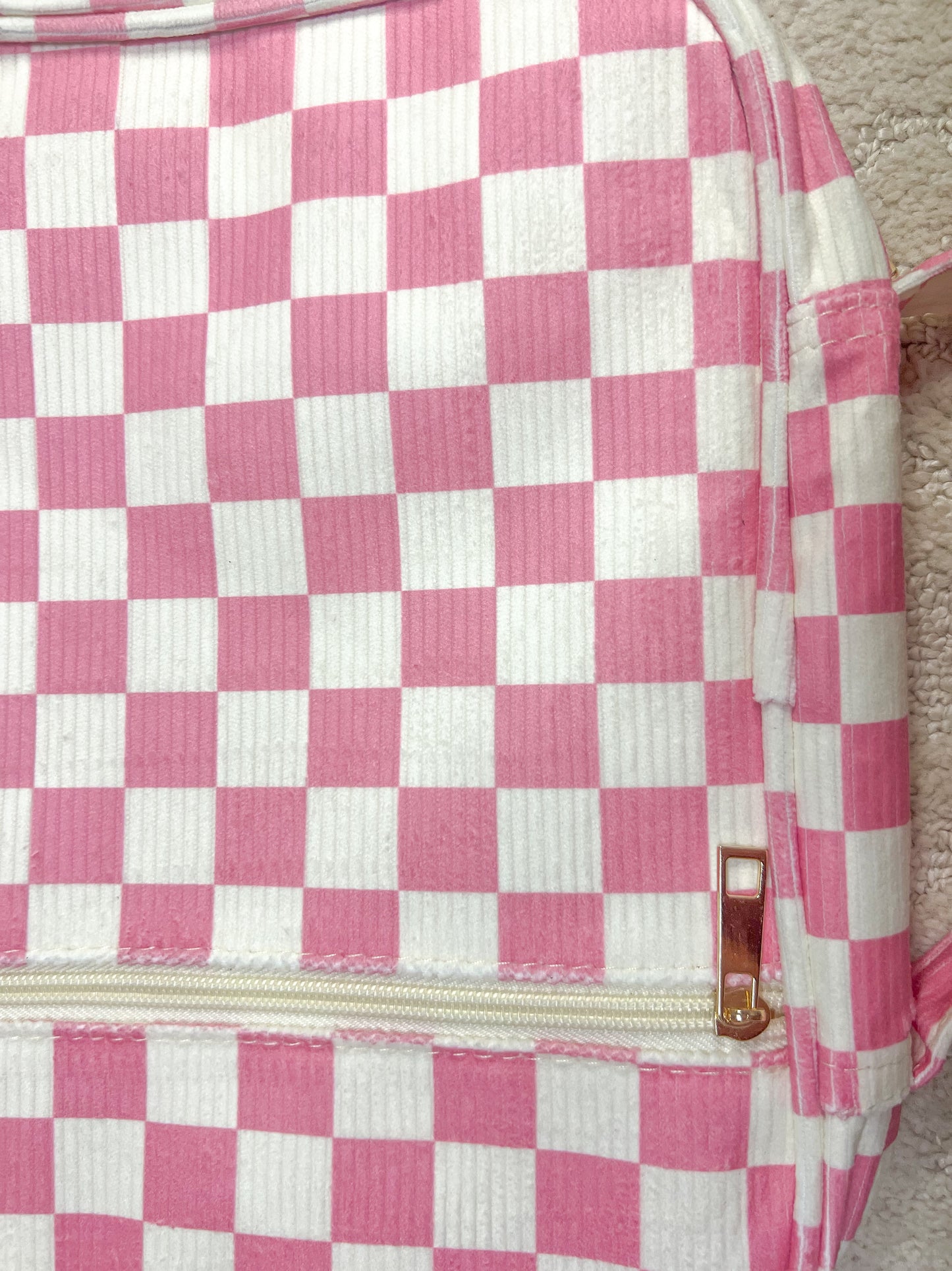 Pink Checkered Bible Cover