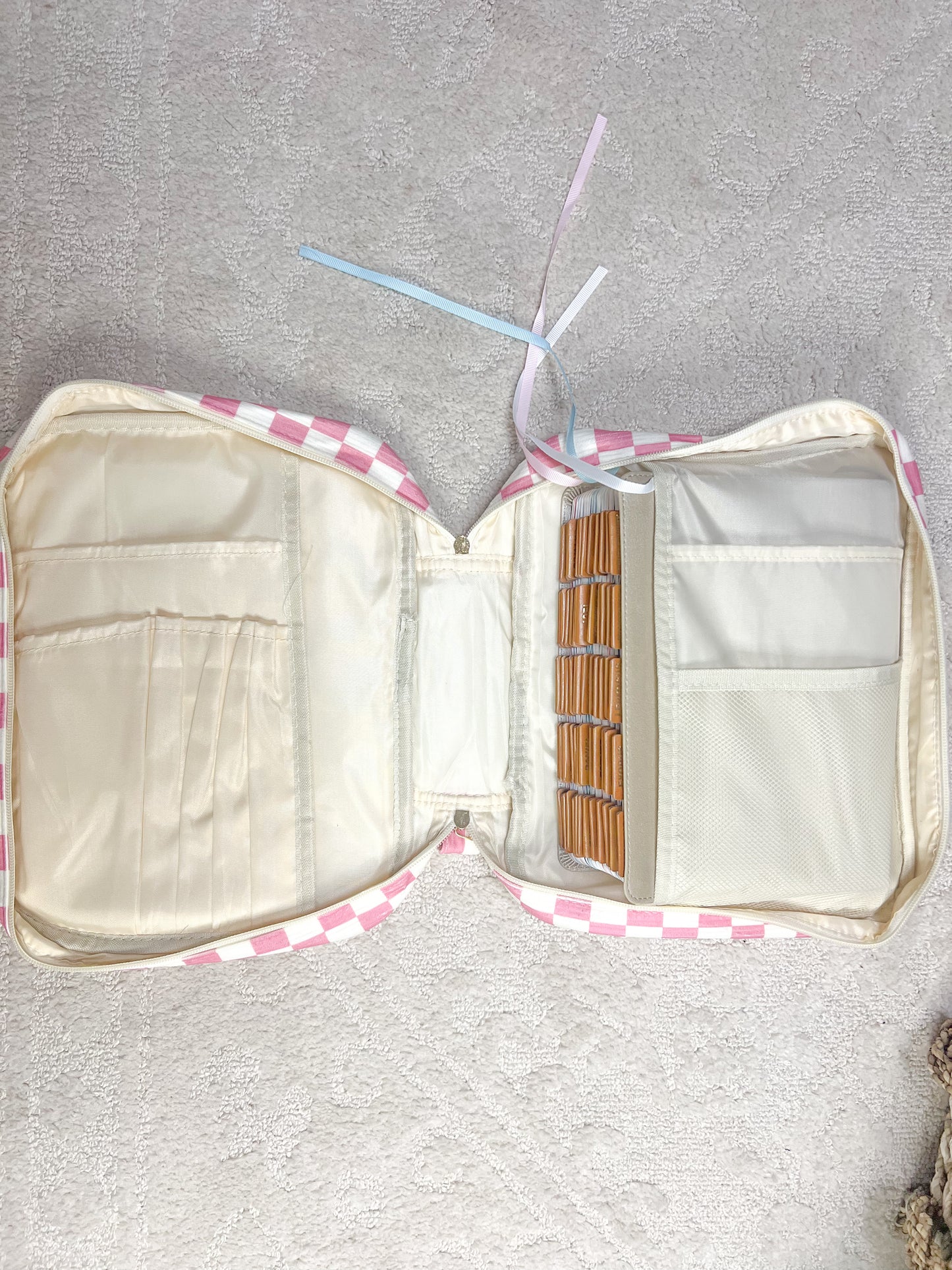 Pink Checkered Bible Cover