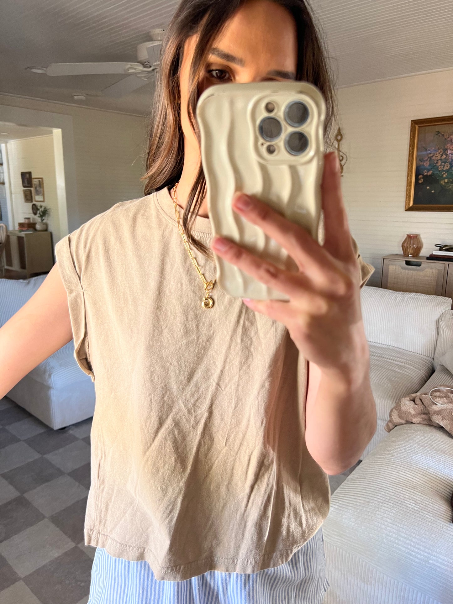 Lightly loved Crop sleeveless tee