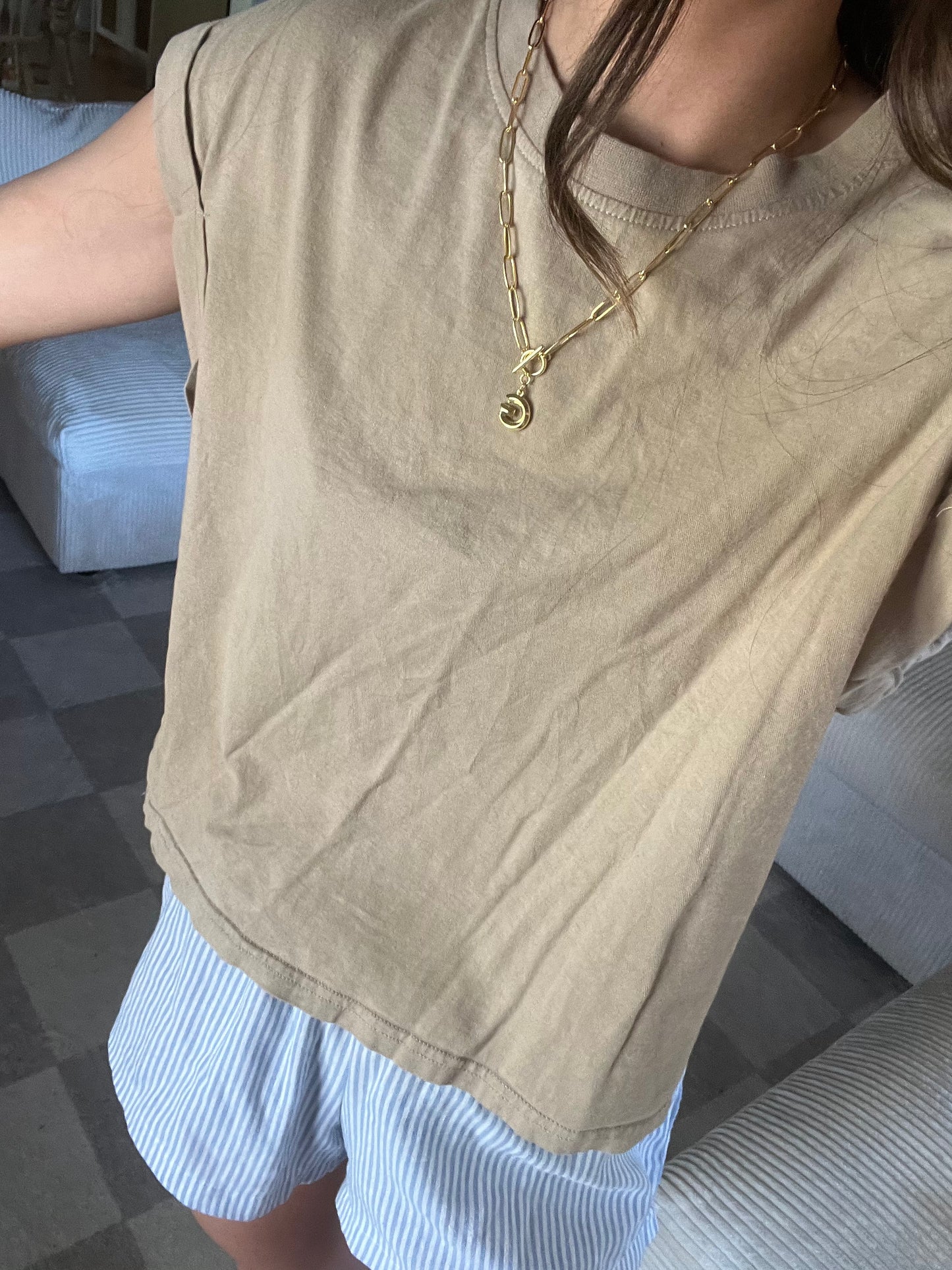 Lightly loved Crop sleeveless tee