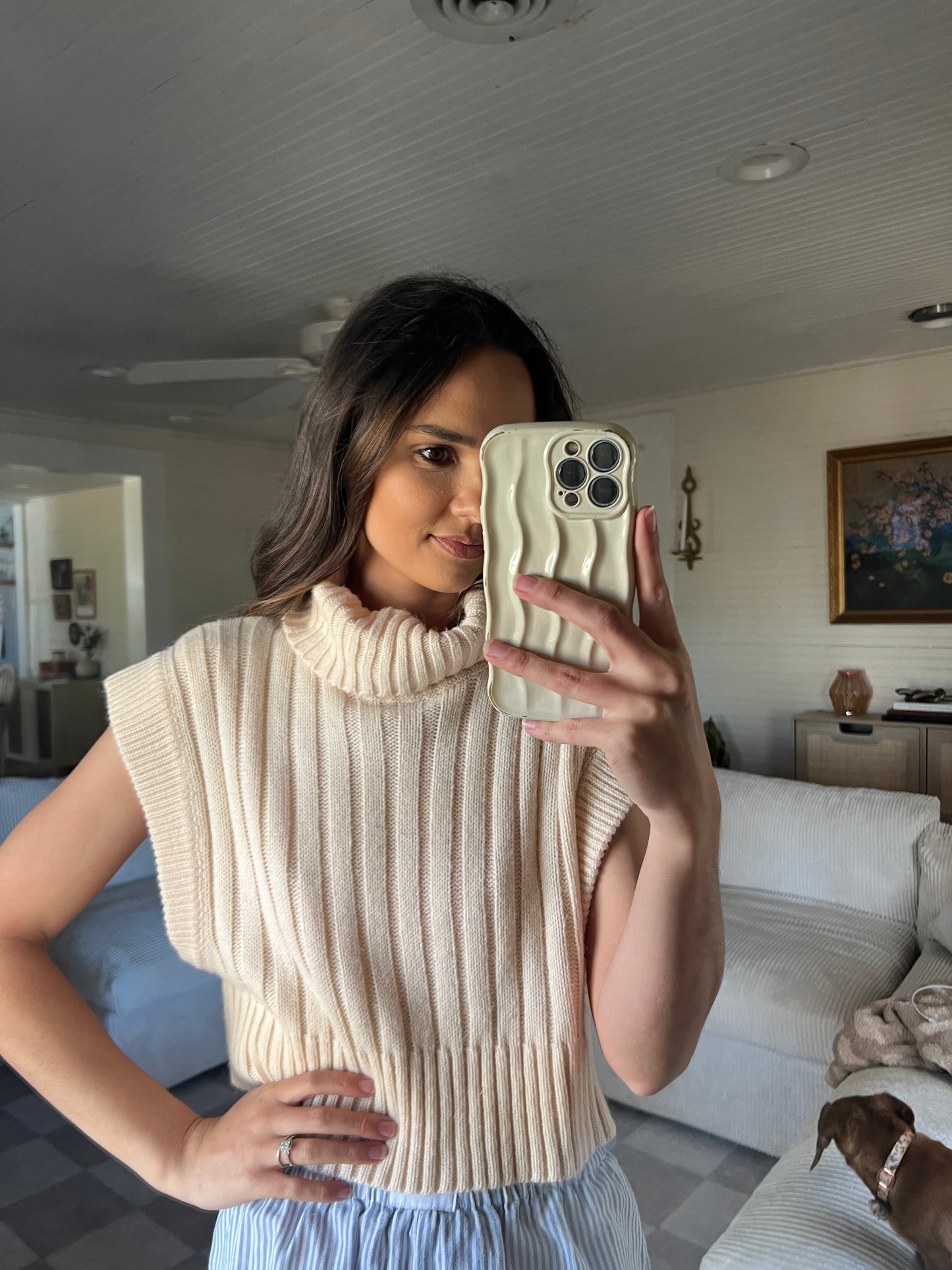 Lightly Loved Sleeveless cropped sweater