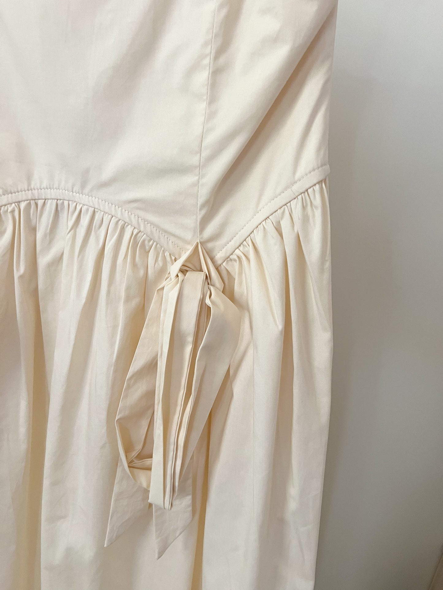 Bow detail flared midi dress
