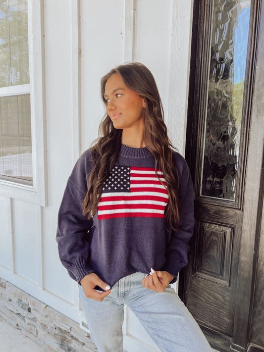 American Flag Sweater