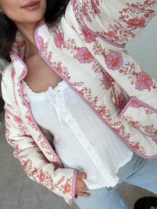 Printed padded jacket