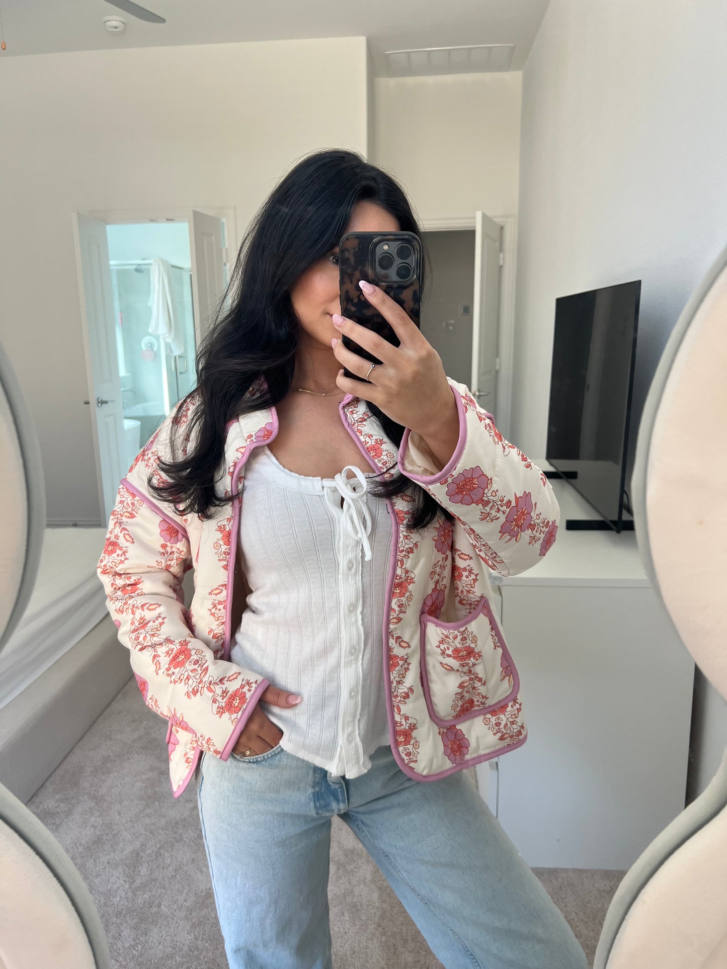 Printed padded jacket
