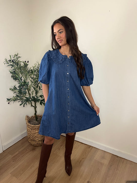 Denim Collar Dress