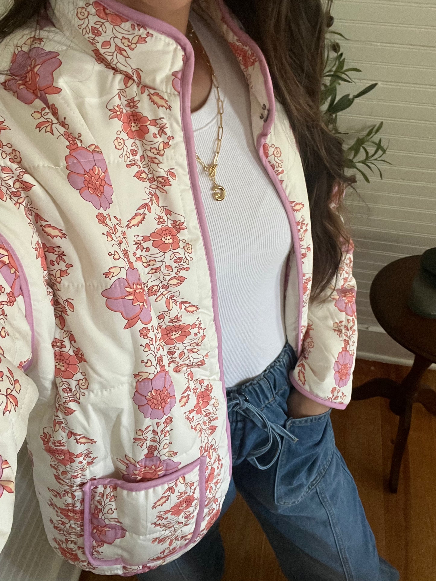 Printed padded jacket